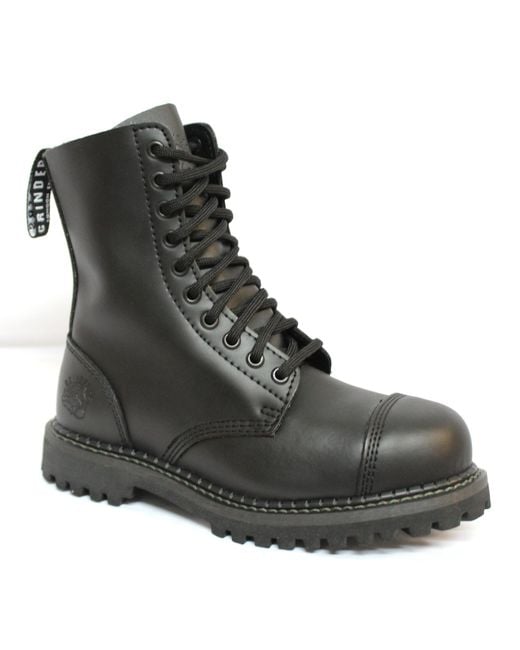 Grinders Black Stag Cs Safety Steel Toe Cap Military Punk Boots