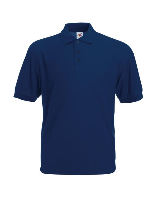 Fruit Of The Loom Blue 65/35 Pique Short Sleeve Polo Shirt for men