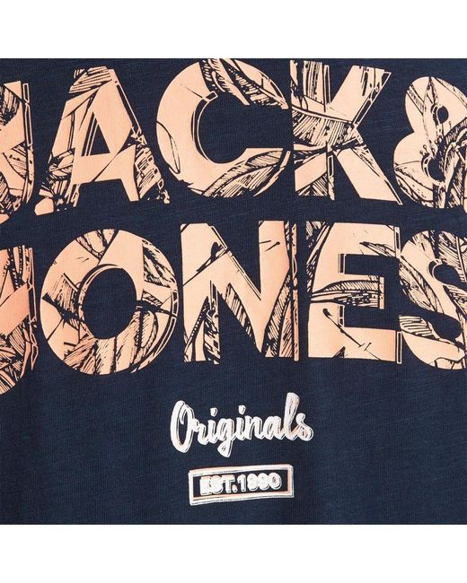 Jack & Jones Blue Jack&Jones Casual Cotton T-Shirt Crew Neck, Short Sleeves for men