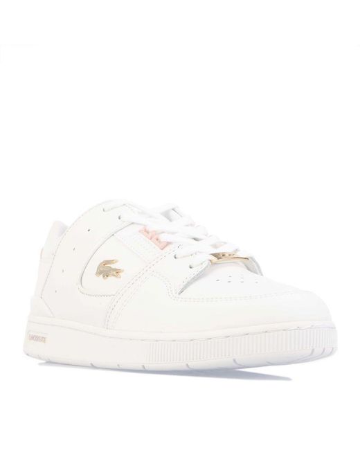 Lacoste White Womenss Court Cage Trainers