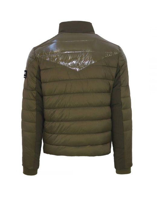 Philipp Plein Green Plain Quilted Jacket for men