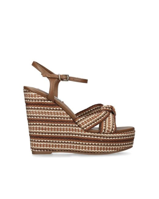 Steve Madden Brown Leather Aztec Heels