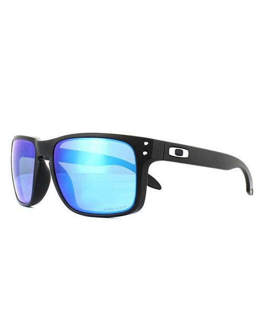 Oakley Blue Rectangle Matt Prizm Sapphire Polarized Sunglasses for men