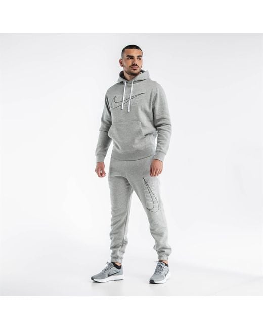 Nike Logo Print Club Tracksuit Set in Grey for Men Lyst UK