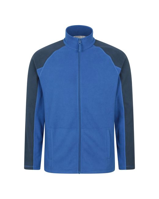 Mountain Warehouse Blue Ashbourne Full Zip Fleece Jacket (Cobalt) for men