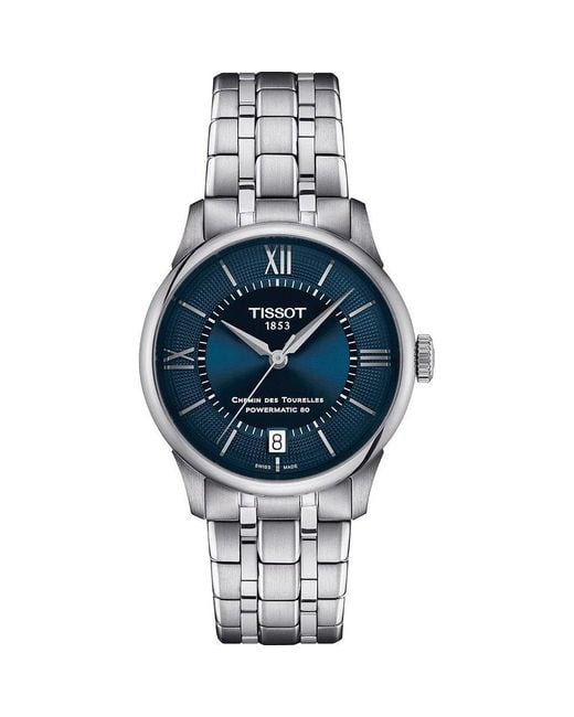 Tissot Metallic Chemin Des Tourelles Powermatic 80 Watch T1392071104800 Stainless Steel