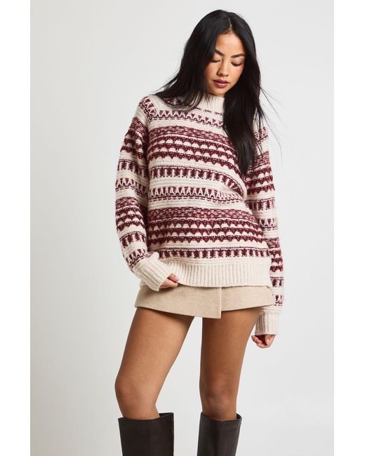 Boohoo Pink Chunky Textured Stitch Detail Oversized Knitted Jumper
