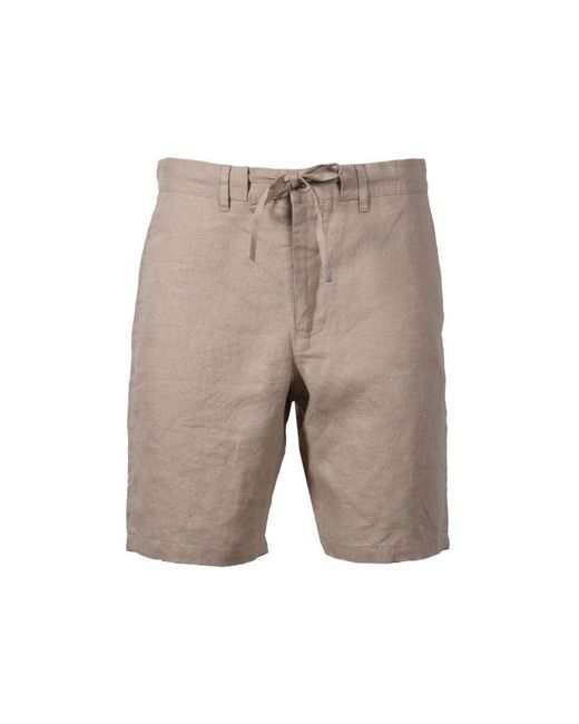 Gant Gray Relaxed Linen Ds Shorts Dry Sand for men