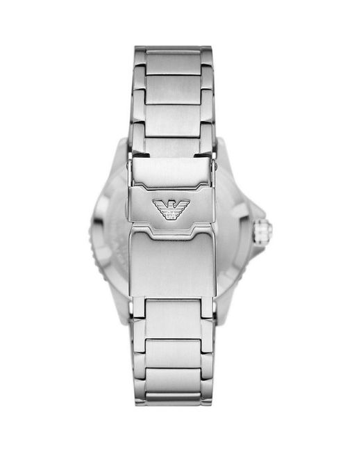 Emporio Armani Metallic Diver Watch Ar11589 Stainless Steel (Archived) for men