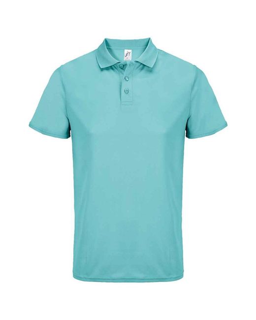 Sol's Blue Adult Pitcher Recycled Polo Shirt (Pool)