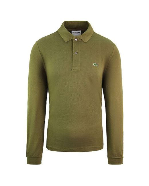 Lacoste Green Classic Fit Polo Shirt Cotton for men