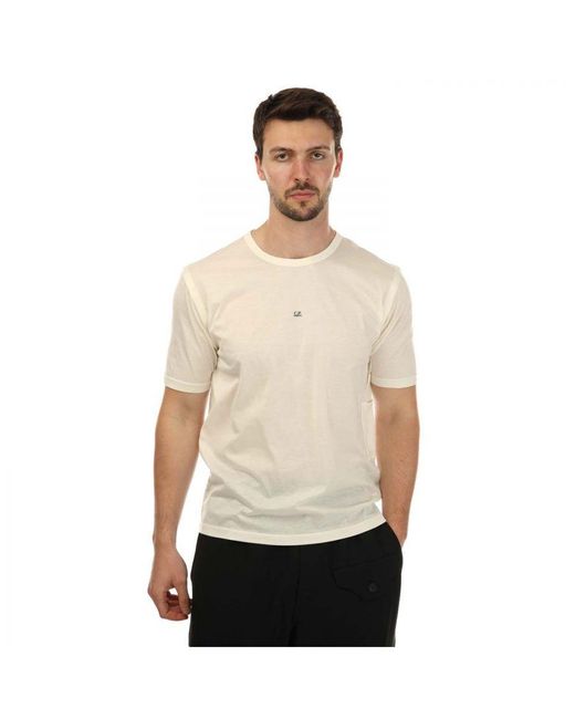 C P Company White Jersey No Gravity T-Shirt for men