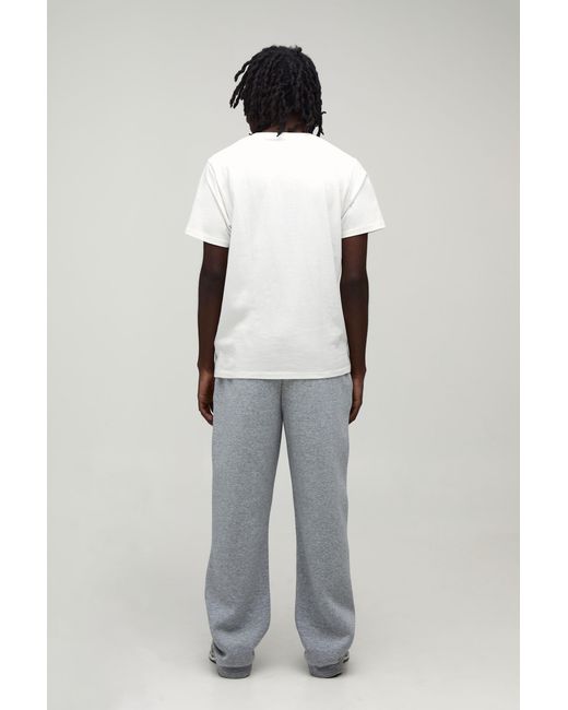 BoohooMAN Gray Essential Baggy Script Jogger for men