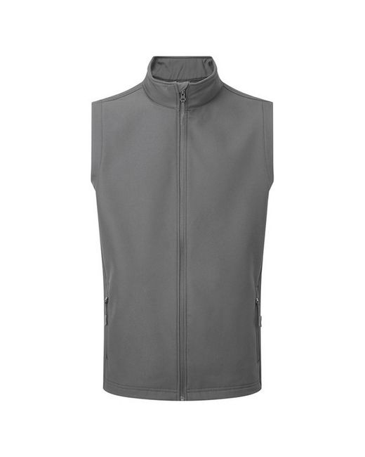 PREMIER Gray Windchecker Recycled Printable Gilet (Dark) for men