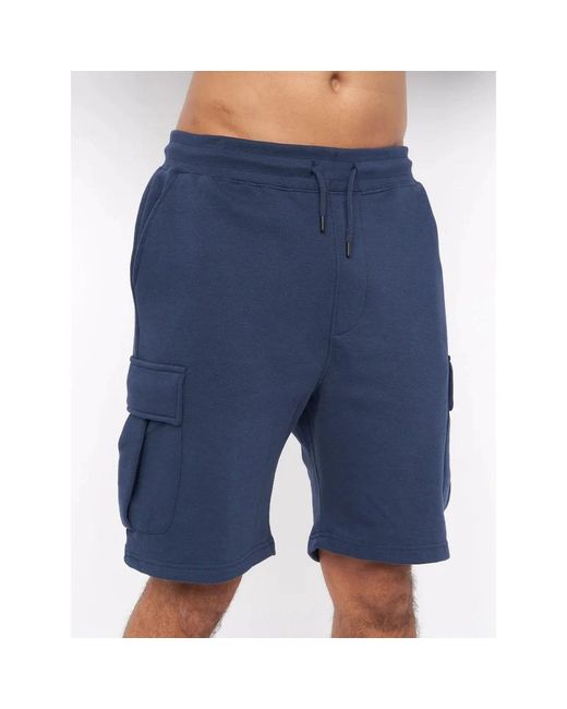 Crosshatch Blue Seagaro Cargo Shorts (Insignia) for men