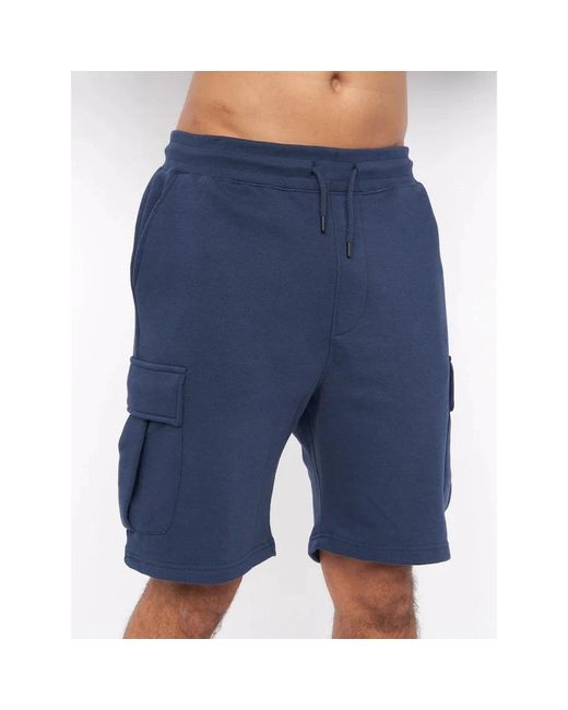 Crosshatch Blue Seagaro Cargo Shorts (Insignia) for men