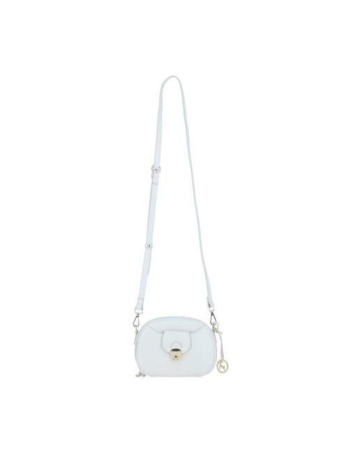 Ashwood Leather White Real Compact Crossbody Bag With Adjustable Strap