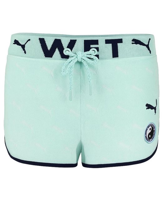 PUMA Green X Rihanna Fenty Terrycloth Dolphin Shorts Cotton
