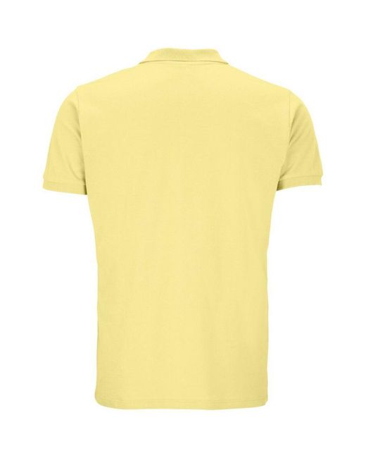 Sol's Yellow Planet Piqué Organic Polo Shirt (Light) for men
