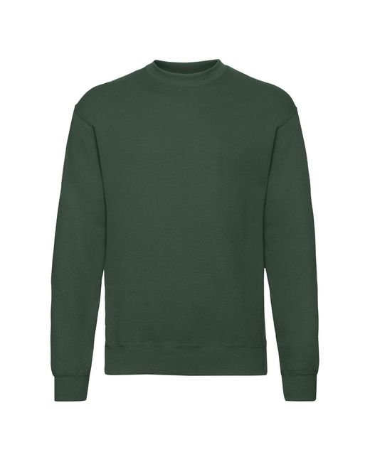 Fruit Of The Loom Green Adult Classic Drop Shoulder Sweatshirt (Bottle)