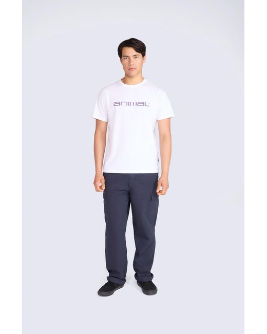 Mountain Warehouse White 'Classico' Cotton T-Shirt Short Sleeve Breathable Casual Summer Tee for men