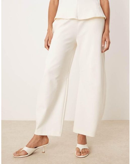 ASOS Natural Interlock Co-Ord Barrel Leg Jogger