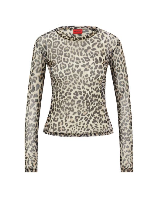 HUGO 's Diralina_2 T-shirt In Multi Colour in het Brown