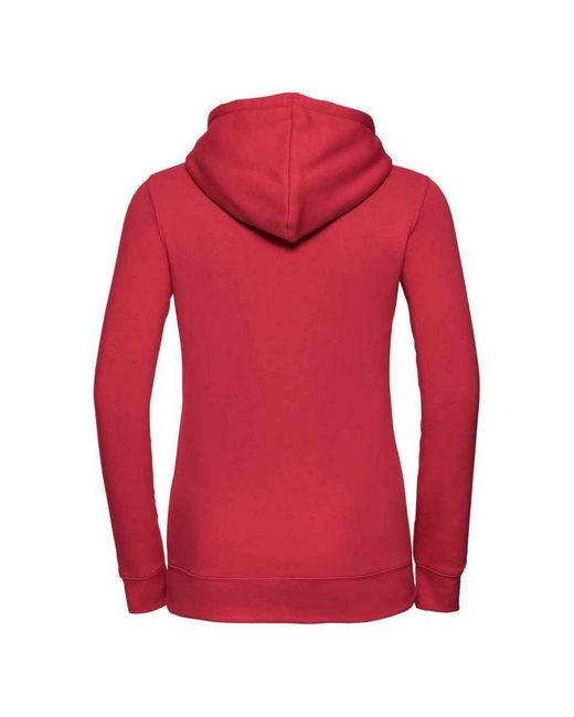 Russell Red Ladies Authentic Hoodie (Classic)