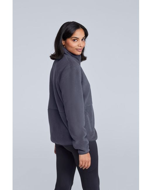 Mountain Warehouse Blue 'Freya' Borg Lined Fleece Sweater With Pockets Full Zip Coat