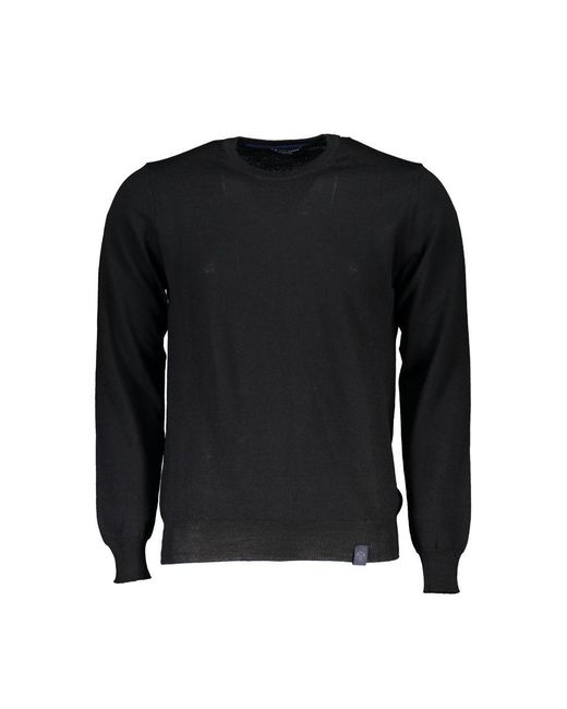 North Sails Black Fabric Sweater for men