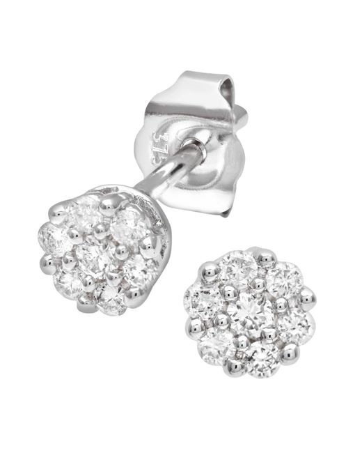 DIAMANT L'ÉTERNEL 9ct Witgoud 15pt Diamanten Oorbellen in het Metallic voor heren