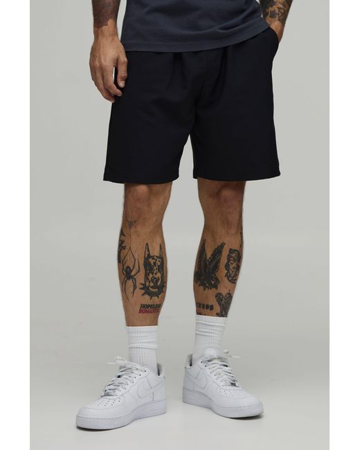 BoohooMAN Blue Relaxed Fit Elasticated Tech Shorts for men