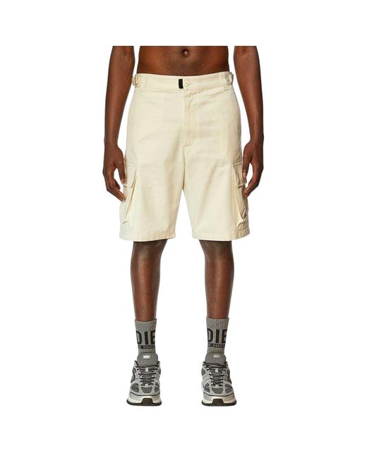 DIESEL Natural Argym Cargo Shorts (Vaporous) for men