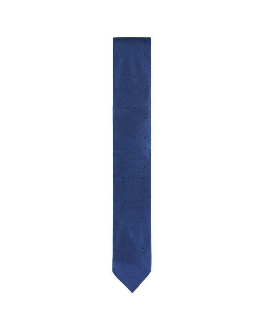 Calvin Klein Blue Dotted Silk Navy Tie for men