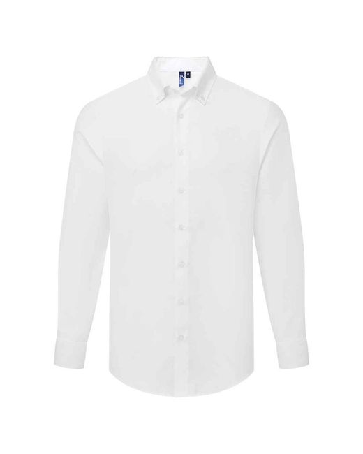 PREMIER White Supreme Oxford Long-Sleeved Formal Shirt for men