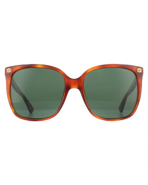 Gucci Green Sunglasses Gg0022S 002 Havana