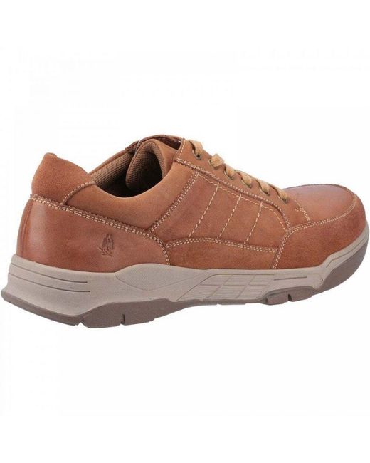 Hush Puppies Brown Finley Leather Shoes for men