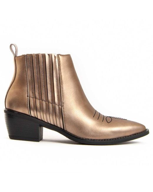 Montevita Brown Heel Ankle Boot Espuela
