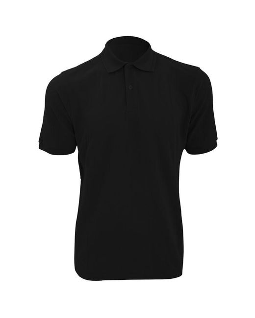 Russell Black Ripple Collar & Cuff Short Sleeve Polo Shirt for men