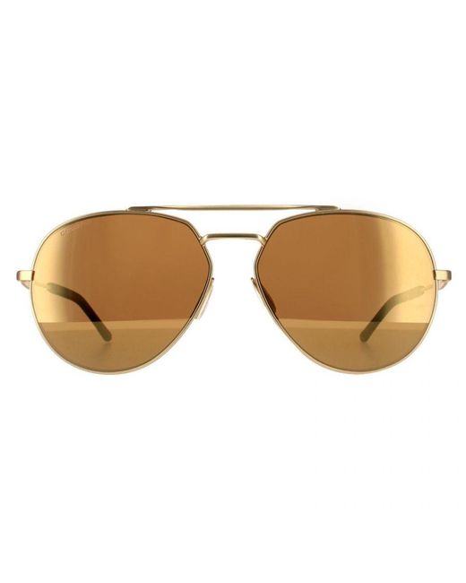 Smith Brown Aviator Mirror Chromapop Sunglasses Metal for men
