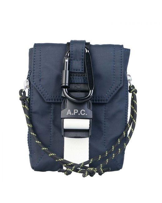A.P.C. Blue Accessories Treck Crossbody Bag for men