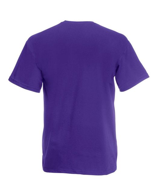 Fruit Of The Loom Purple Valueweight Short Sleeve T-Shirt for men