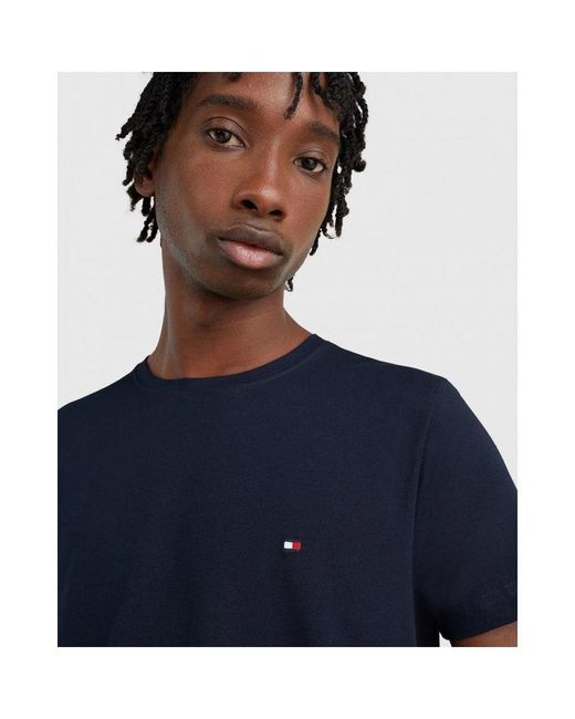 Tommy Hilfiger Blue Core Stretch Slim C-Neck T-Shirt for men