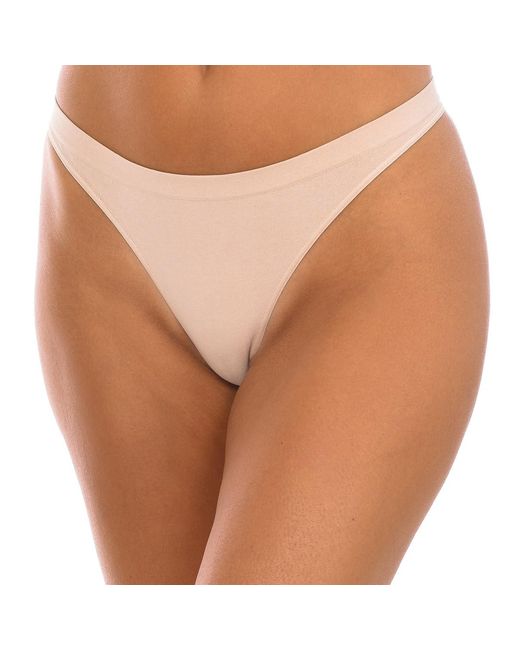 Marie Claire Brown Essential Cotton And Fiber Seamless Thong 94405