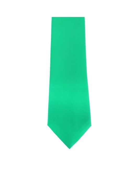 PREMIER Green Plain Satin Tie (Narrow Blade) (Pack Of 2) for men