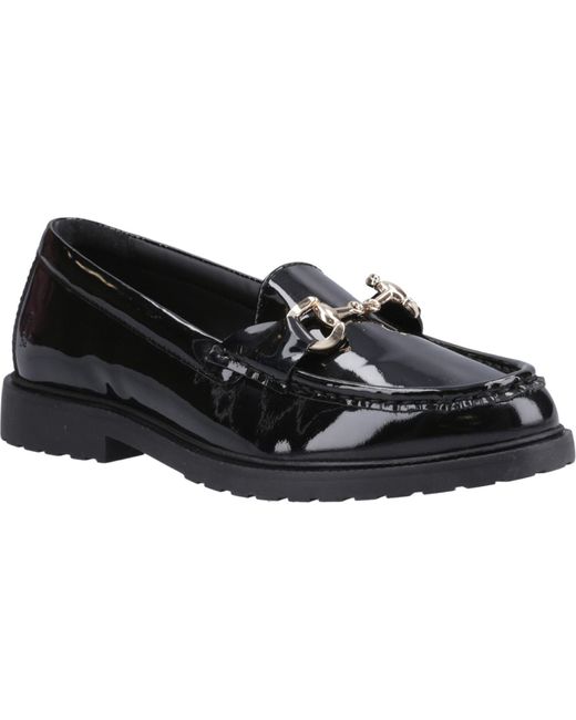 Hush Puppies Black Verity Patent Snaffle Leather Loafers