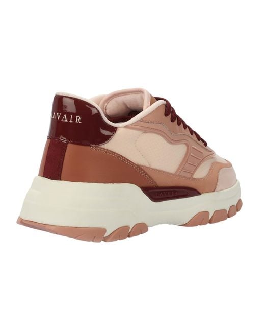 Lavair Pink Pacific 2.0 Leather Chunky Flat Trainers for men