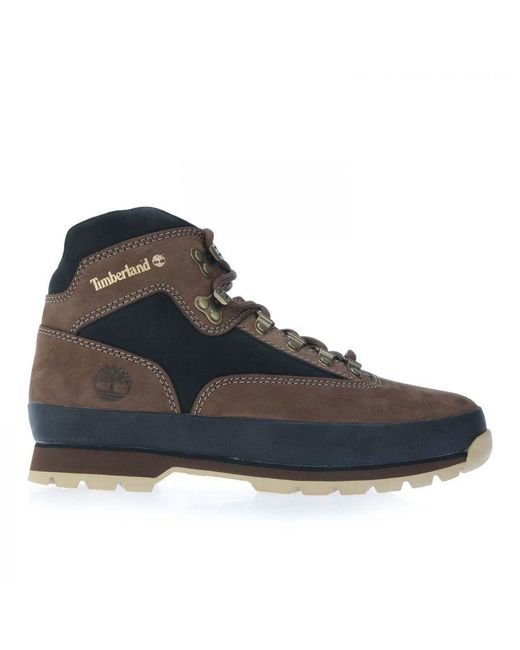 Timberland Black Euro Hiker Leather Boots for men