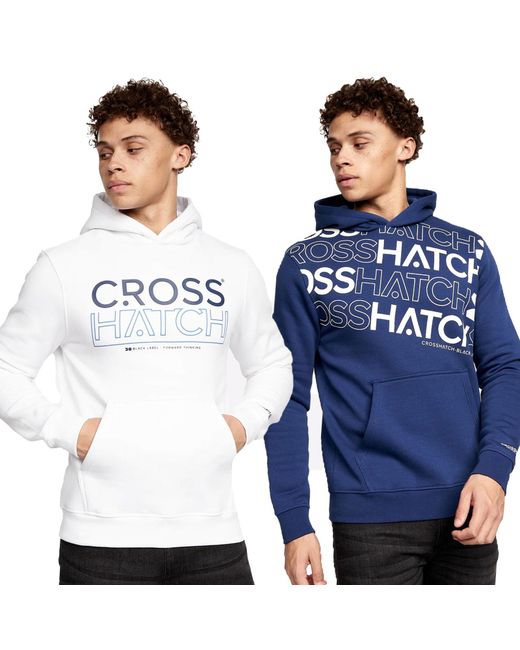 Crosshatch Blue Hensal 2-Pack Hoodies for men
