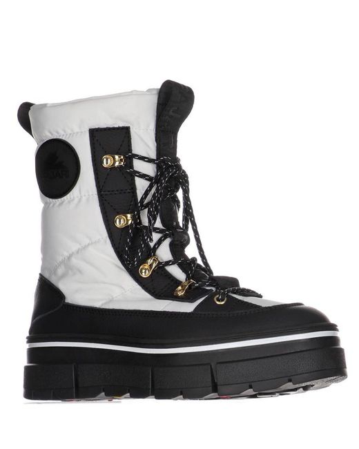 Pajar Black Helicon High White Snow Boots